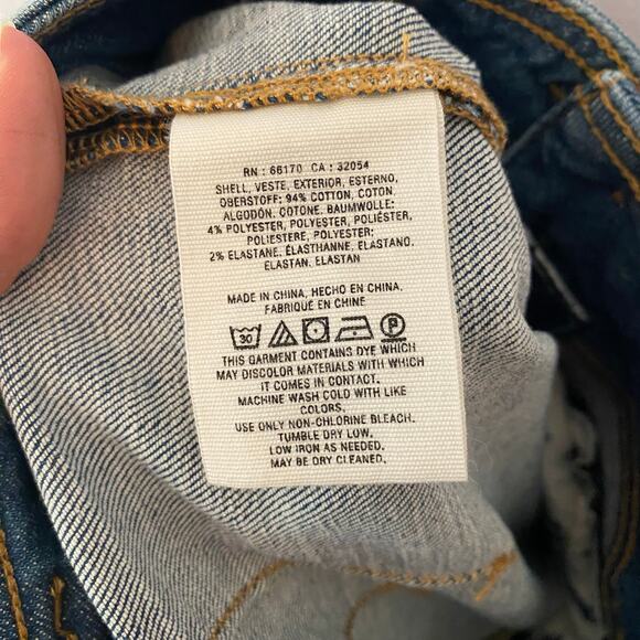 Pilcro Anthropologie Women's size 26 Dark Wash Cropped Flare High Rise Jeans - Picture 11 of 11